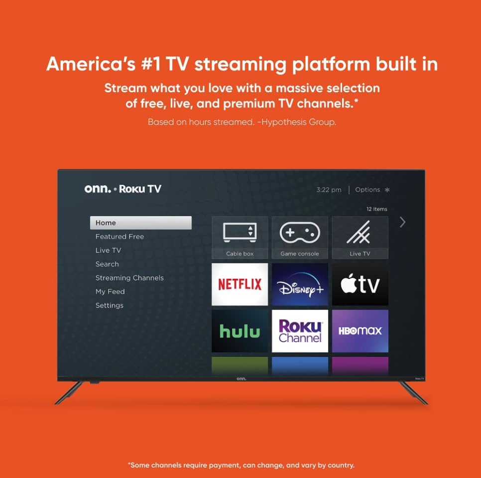 ONN 32-Inch Class HD 720p Smart TV + Free Wall Mount with Wi-Fi Connectivity and Mobile App | Flat Screen TV | Compatible with Home Kit | Alexa and Google Assistant (Renewed)