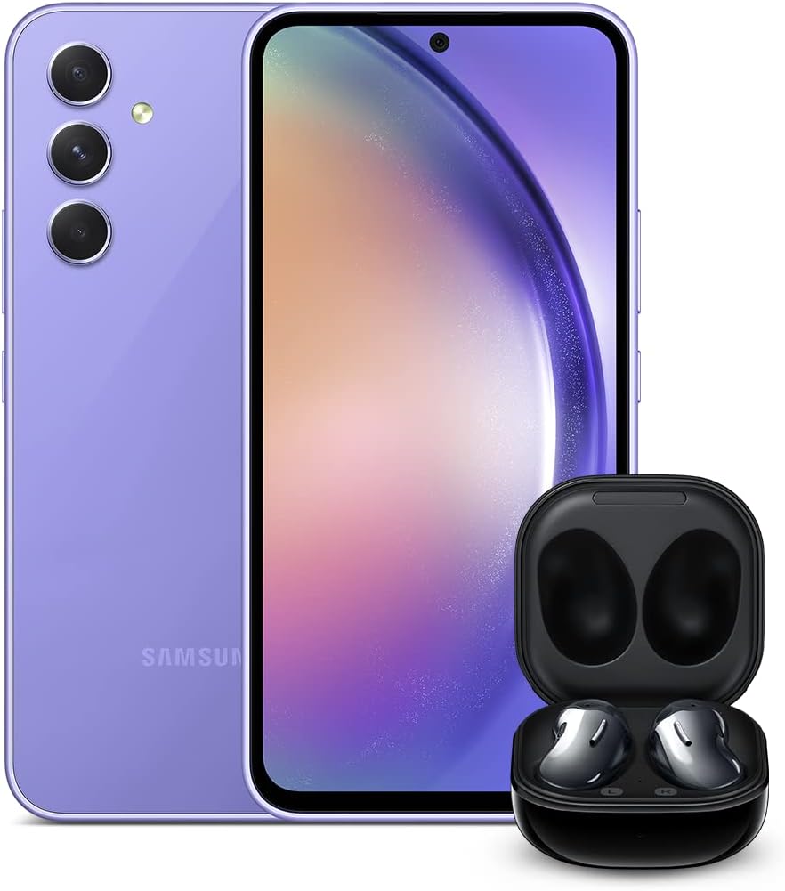 SAMSUNG Galaxy A54 5G A Series Cell Phone, Factory Unlocked Android Smartphone, 128GB w/ 6.4” Fluid Display Screen, Hi Res Camera, Long Battery Life, Refined Design, US Version, 2023, Awesome Violet