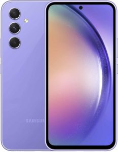 SAMSUNG Galaxy A54 5G A Series Cell Phone, Factory Unlocked Android Smartphone, 128GB w/ 6.4” Fluid Display Screen, Hi Res Camera, Long Battery Life, Refined Design, US Version, 2023, Awesome Violet