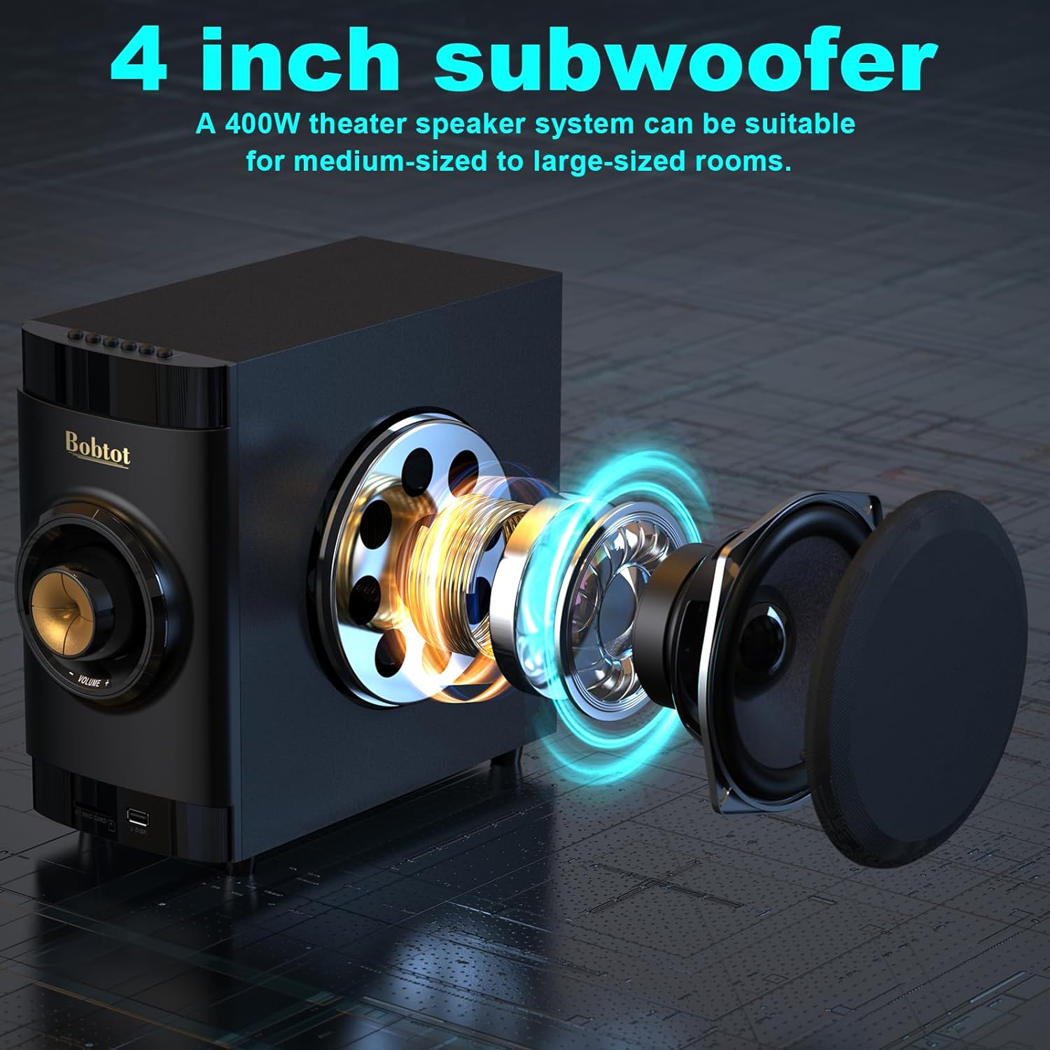 Surround Sound Systems 5.1 Home Theater System Speakers for TV Subwoofer Stereo Home Audio Wired Speakers System with HDMI ARC Optical Bluetooth Input for 4K TV Ultra HD AV DVD FM Radio USB