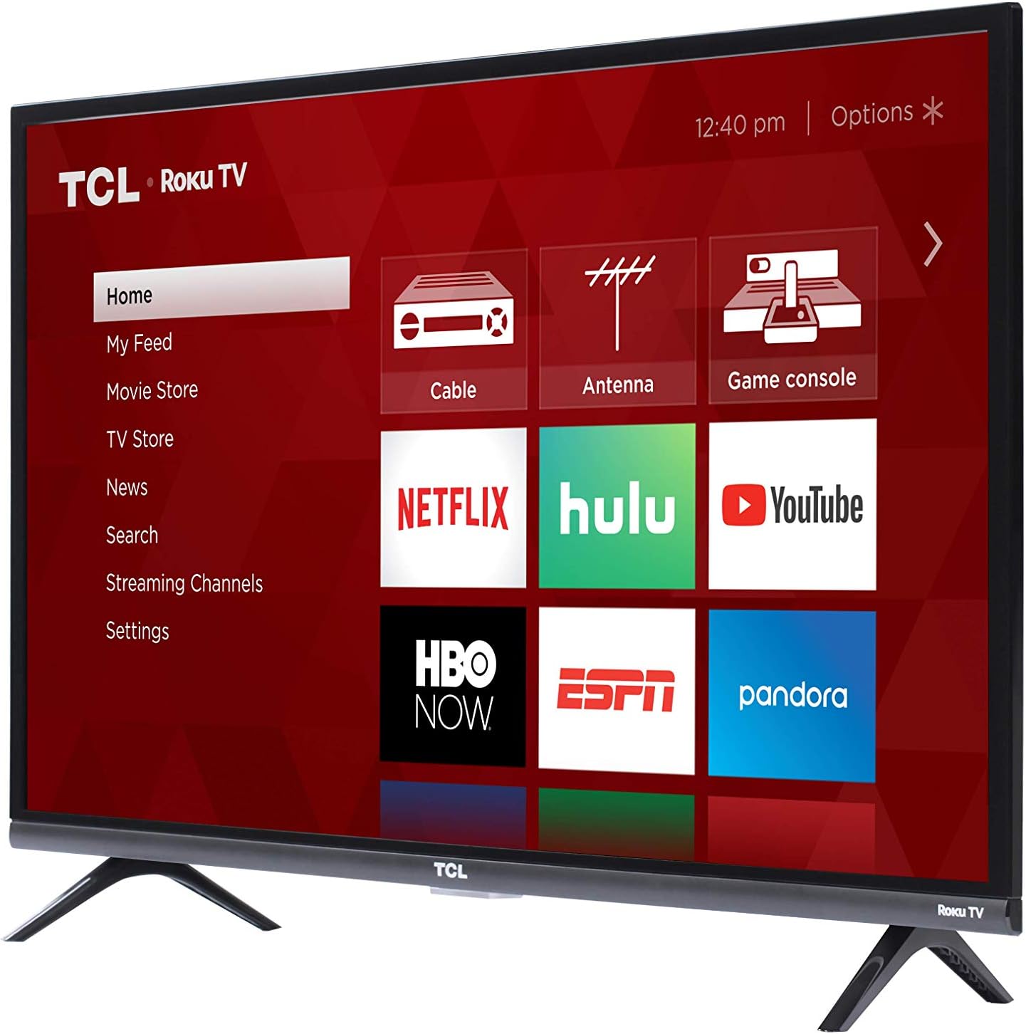 TCL 32-Inch Class HD 720p Smart LED TV Dolby Digital Advanced Digital Tuner Premium Design Compatible with Alexa & Google Assistant 32S331 (Renewed)