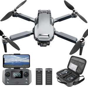 Drone with 4K Camera RC Quadcopter for Adults, 1640ft Long Range Video Transmission, 3-Axis Gimbal, 46Mins Flight Time GPS Auto Return and Follow Me, Circle Fly, Waypoint Fly, Altitude Hold