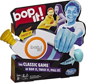 Hasbro Gaming Bop It! Electronic Game for Kids Ages 8 & Up, Brown/a