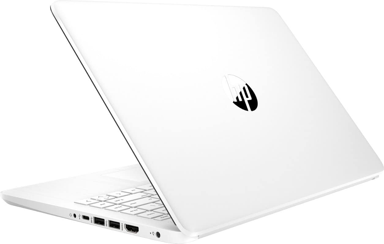 HP 14 Laptop, Intel Celeron N4020, 4 GB RAM, 64 GB Storage, 14-inch Micro-edge HD Display, Windows 11 Home, Thin & Portable, 4K Graphics, One Year of Microsoft 365 (14-dq0040nr, 2021, Snowflake White)