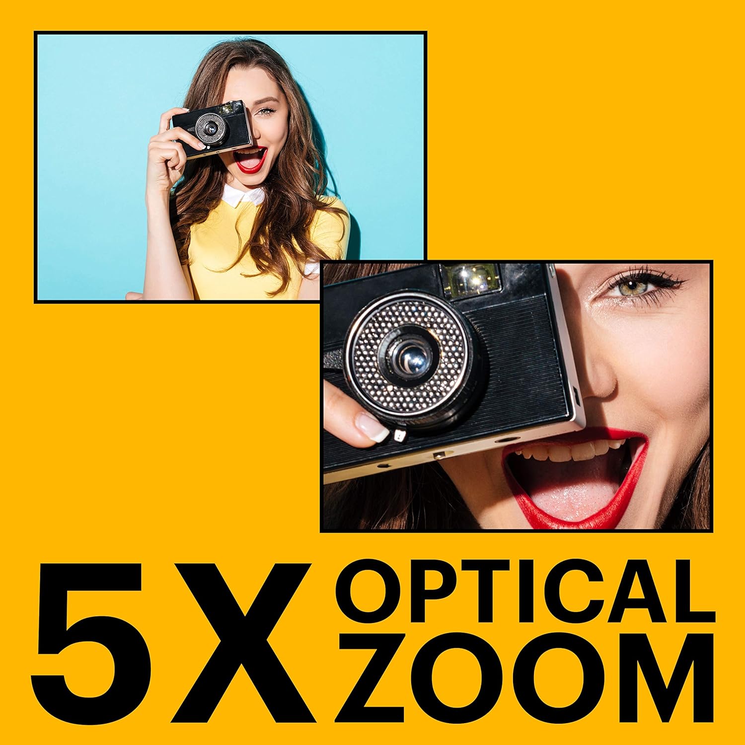 KODAK PIXPRO FZ55-BK 16MP Digital Camera 5X Optical Zoom 28mm Wide Angle 1080P Full HD Video 2.7