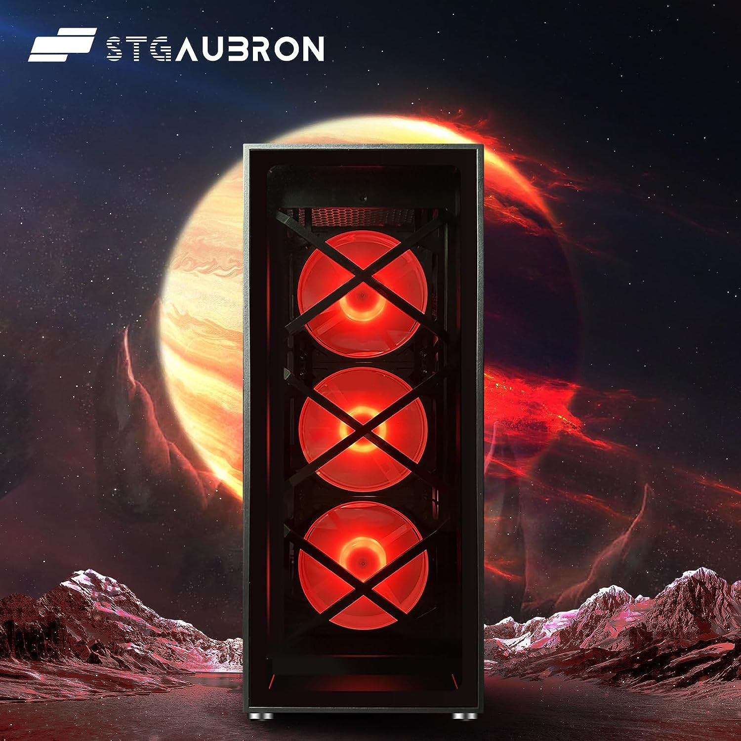 STGAubron Gaming Desktop PC Computer,Intel Core I7 3.4 GHz up to 3.9 GHz,Radeon RX 580 8G GDDR5,16G RAM,512G SSD,WiFi,Bluetooth 5.0,RGB Fanx6,RGB Keyboard&Mouse&Mouse Pad,RGB BT Sound Bar,W10H64