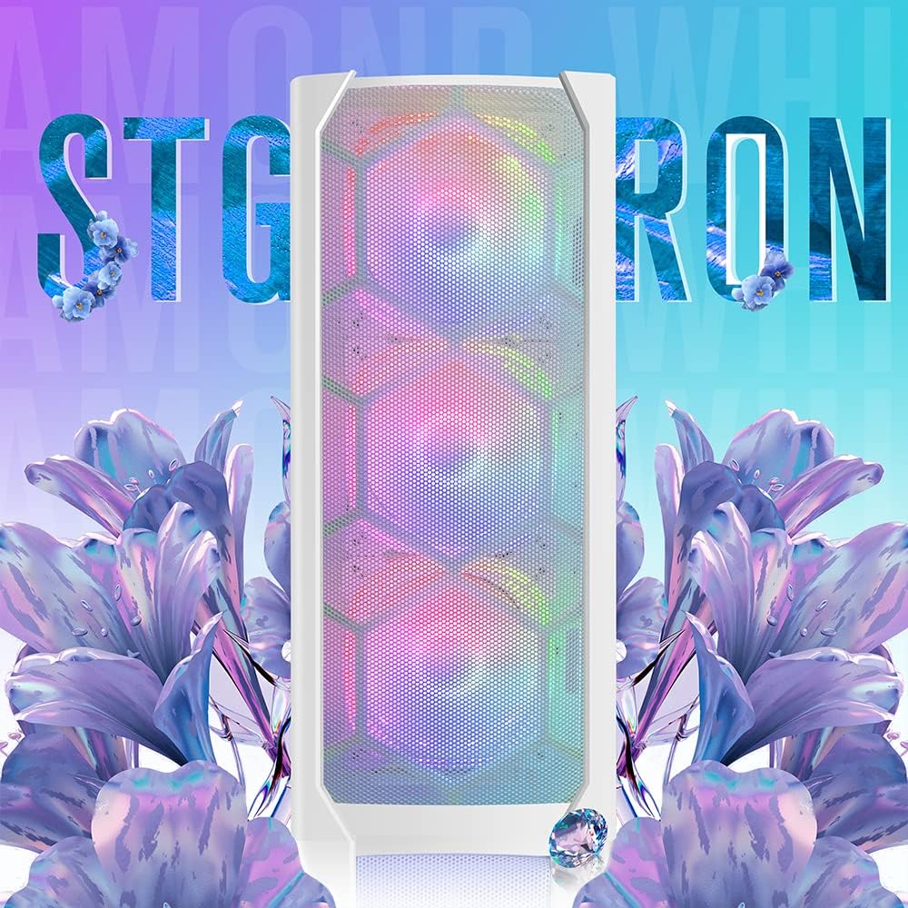 STGAubron Gaming Desktop PC Computer,Intel Core I7 3.4 GHz up to 3.9 GHz,Radeon RX 580 8G GDDR5,16G RAM,512G SSD,WiFi,Bluetooth 5.0,RGB Fanx6,RGB Keyboard&Mouse&Mouse Pad,RGB BT Sound Bar,W10H64