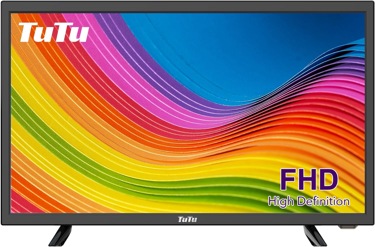 TuTu 24-inch 60Hz 720P HD LED TV Flat Screen Television with Dolby Audio for Home,Office HDMI,USB,VGA,RCA Dual Channel Speakers(2023 Model)
