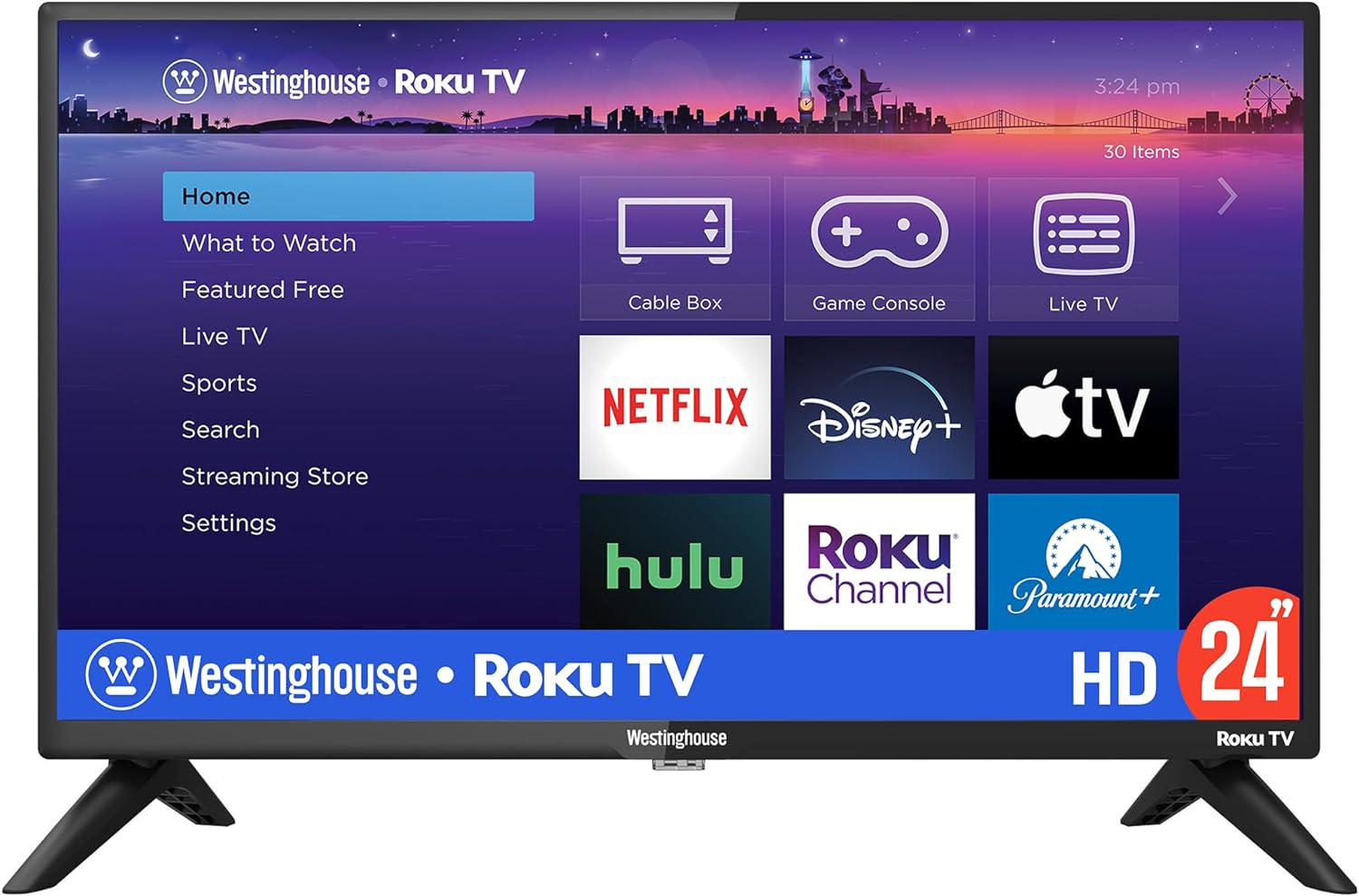 Westinghouse Roku TV - 32 Inch Smart TV, 720P LED HD TV with Wi-Fi Connectivity and Mobile App, Flat Screen TV Compatible with Apple Home Kit, Alexa and Google Assistant