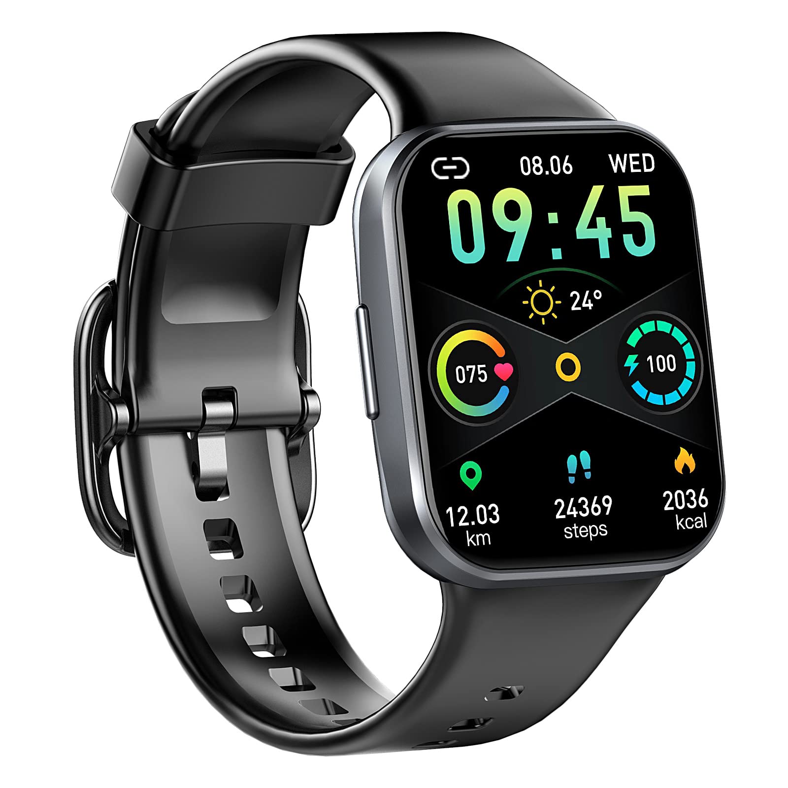 Smart Watch, 2023 Fitness Tracker Watch for Men Women, 1.69'' Touch Smartwatch Fitness Watch with Heart Rate Monitor/Pedometer/Sleep Monitor, 25 Sports Waterproof Activity Tracker for Android Molocy