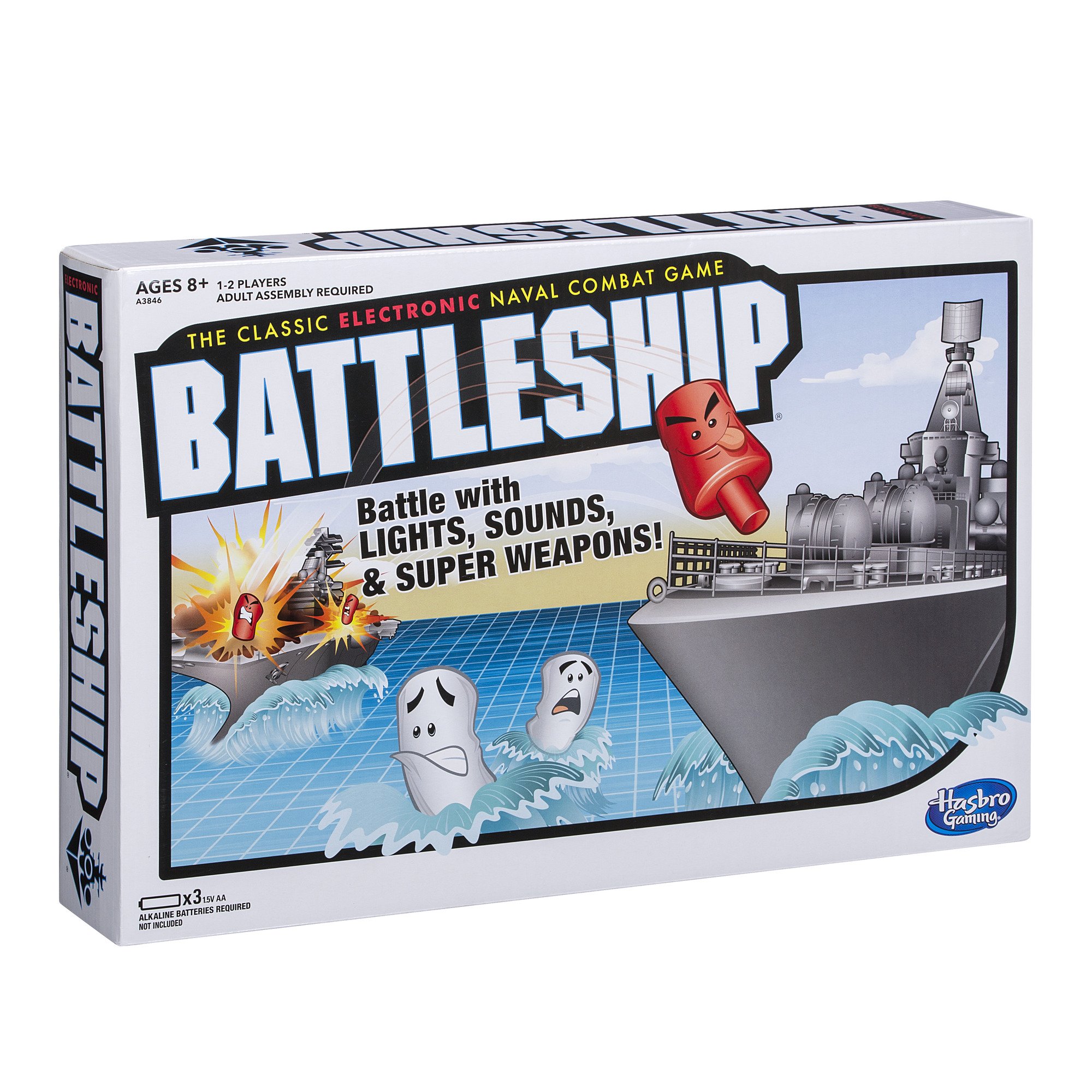 Hasbro Gaming Battleship Electronic Board Game, Strategy Board Games for Kids, Family Games for 1-2 Players, Electronic Battle Games, Ages 8 and Up