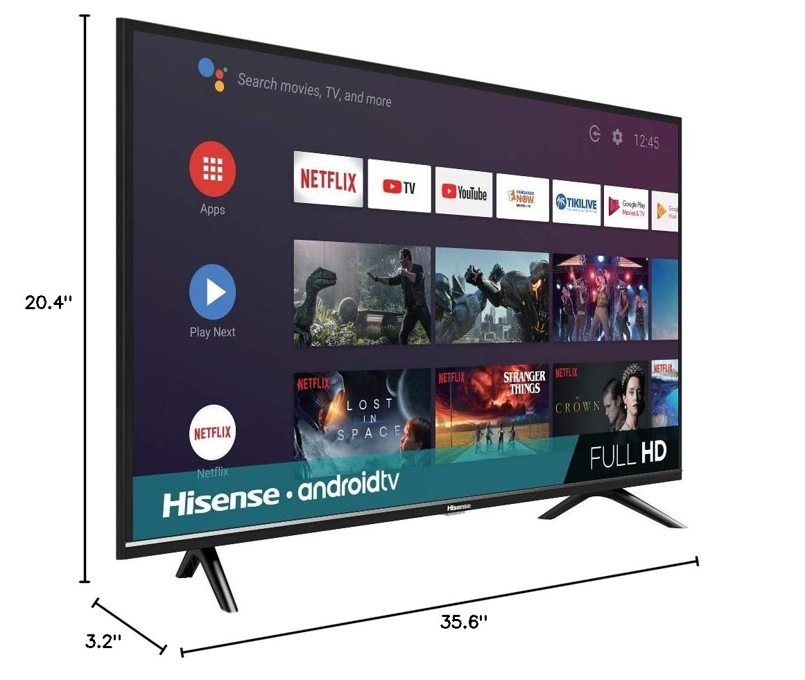 Hisense 40-Inch 40H5500F Class H55 Series Android Smart TV with Voice Remote (2020 Model)