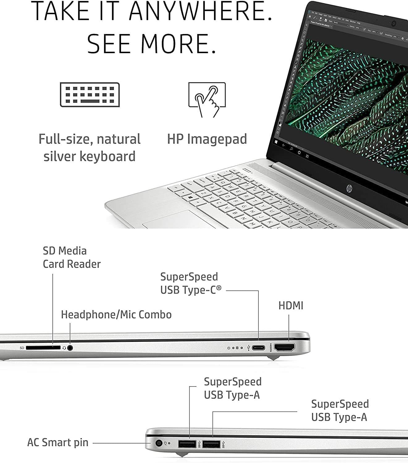 HP Newest Flagship 15.6 HD IPS Laptop for Business, Quad-Core i7-1165G7(Up to 4.7GHz), 32GB RAM, 1TB PCIe SSD, Iris Xe Graphics, NumPad, Webcam, HDMI, WiFi, Bluetooth, Windows 11, GM Accessories