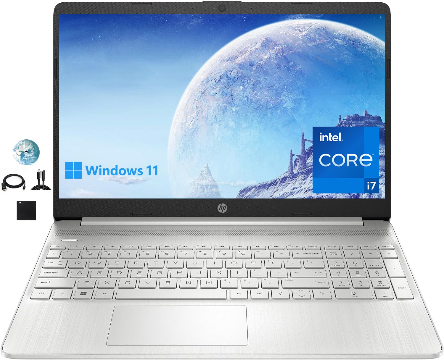 HP Newest Flagship 15.6 HD IPS Laptop for Business, Quad-Core i7-1165G7(Up to 4.7GHz), 32GB RAM, 1TB PCIe SSD, Iris Xe Graphics, NumPad, Webcam, HDMI, WiFi, Bluetooth, Windows 11, GM Accessories