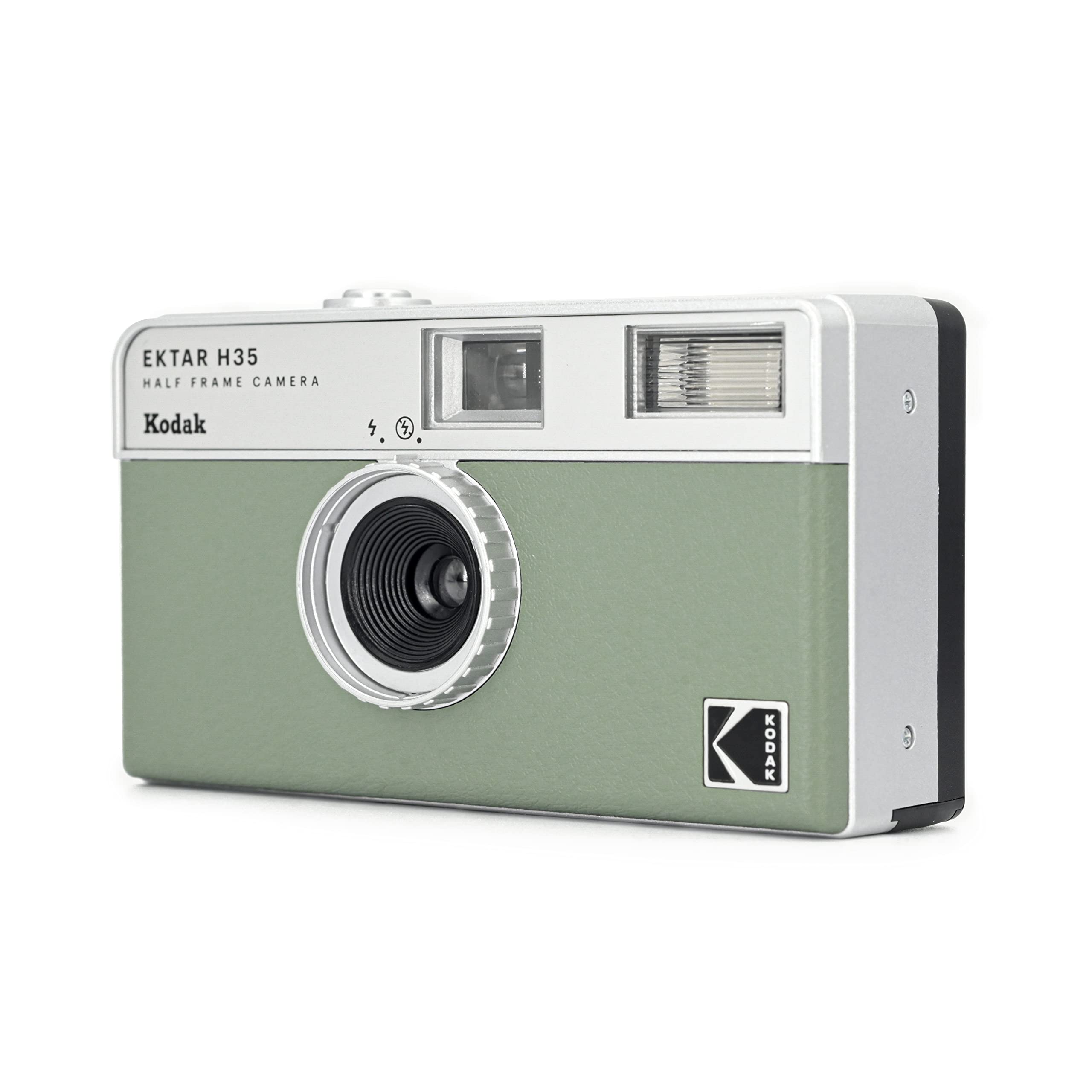 KODAK EKTAR H35 Half Frame Film Camera, 35mm, Reusable, Focus-Free, Lightweight, Easy-to-Use (Sage) (Film & AAA Battery are not Included)