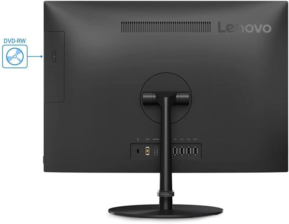 Lenovo All-in-One Business Desktop, 19.5” HD+ Display AIO, 16GB RAM, 256GB SSD + 1TB HDD, Intel Dual-Core Processor, DVD-RW, Wi-Fi, Webcam, HDMI, Wired Keyboard & Mouse, Windows 11 Pro