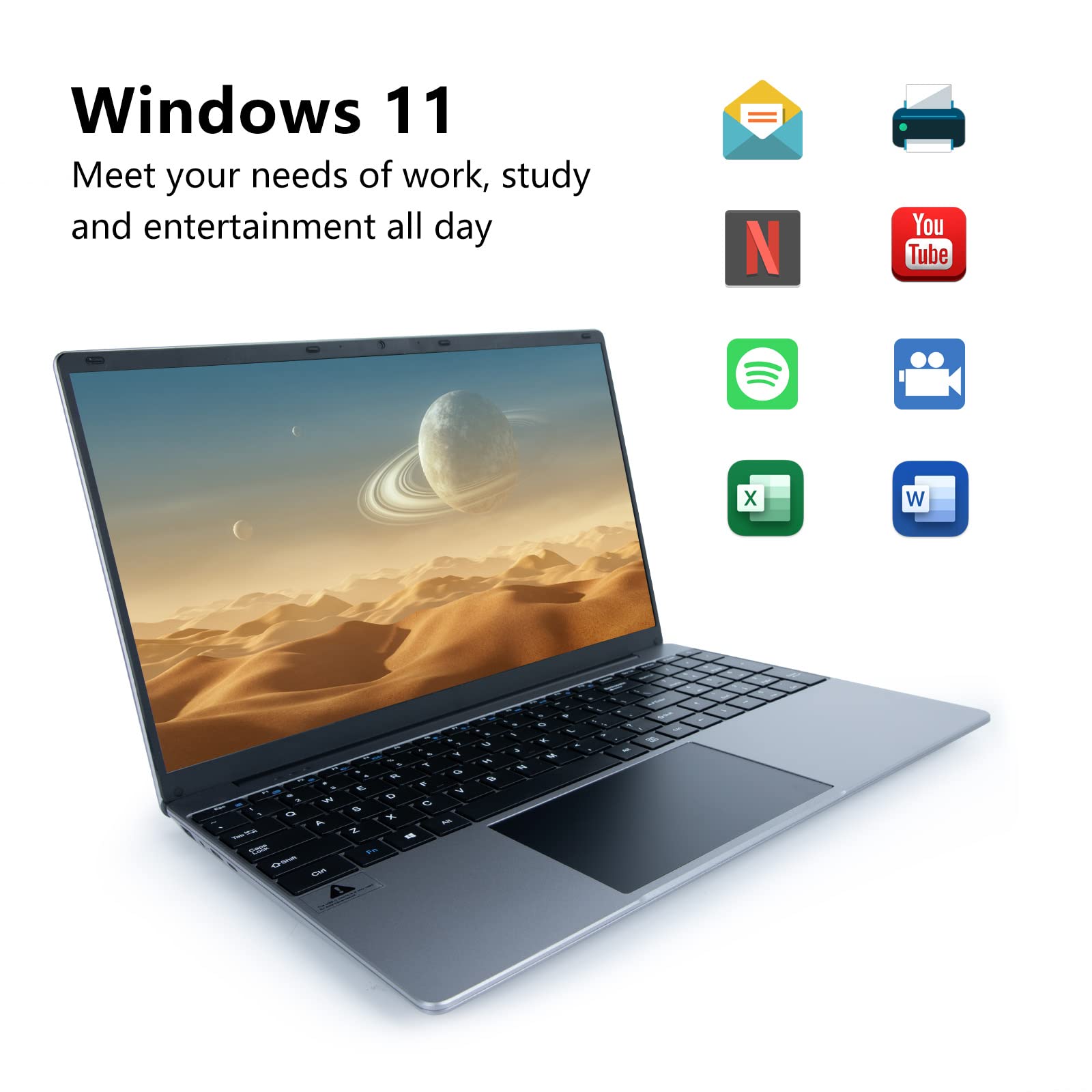 Maypug Laptop Computer -1080P IPS Full HD Laptop,12GB DDR4 512GB SSD Quad-Core Intel Celeron Processors, Pre-Installed Windows 11, USB 3.0, 15.6''Screen, Bluetooth 4.2, 2.4G/5G WiFi, Mini-HDMI