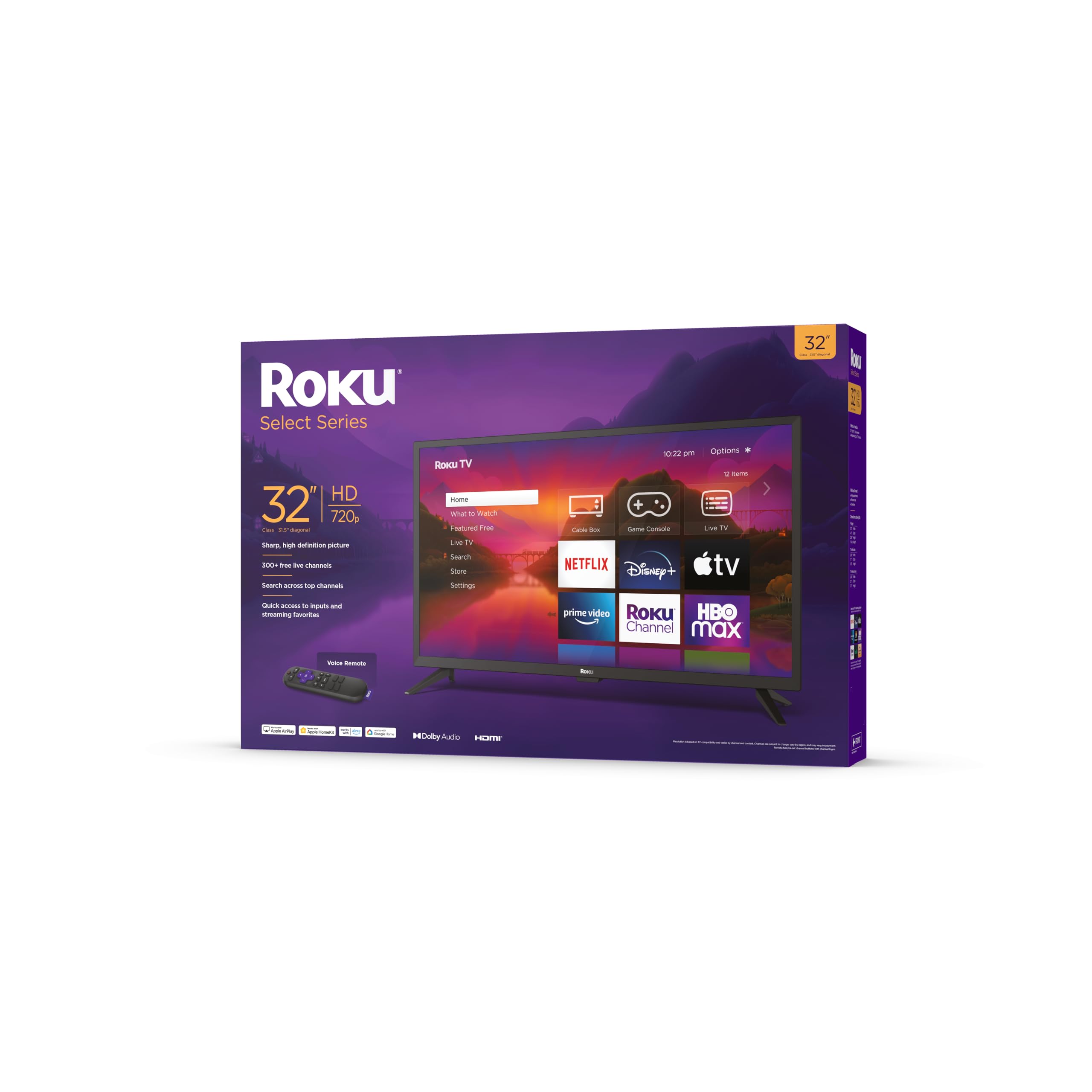 Roku 40″ Select Series 1080p Full HD Smart RokuTV with Voice Remote, Bright Picture, Customizable Home Screen, and Free TV