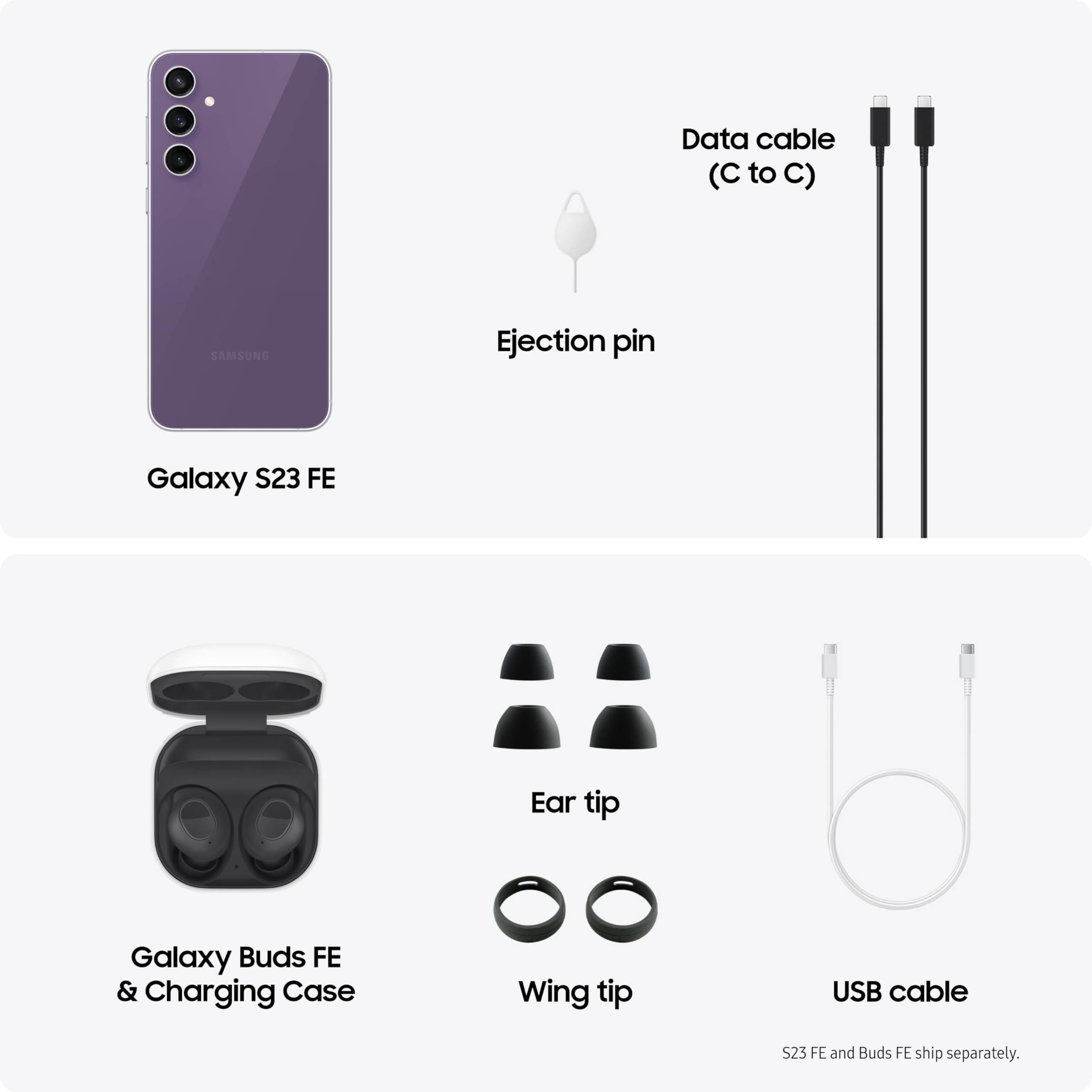 SAMSUNG Galaxy S23 FE Cell Phone, 128GB, Unlocked Android Smartphone, Long Battery Life, Premium Processor, Tough Gorilla Glass Display, Hi-Res 50MP Camera, US Version, 2023, Cream