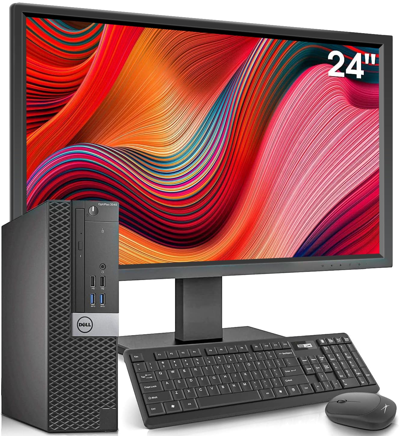 Dell OptiPlex Desktop Computer with 24 inch Monitor PC and Monitor Bundle, i7-6700 3.4GHz,16GB Ram New 512GB SSD,Intel AC7260 Built-in WiFi Bluetooth,HDMI,Refurbished Desktop,Windows 10 Pro (Renewed)