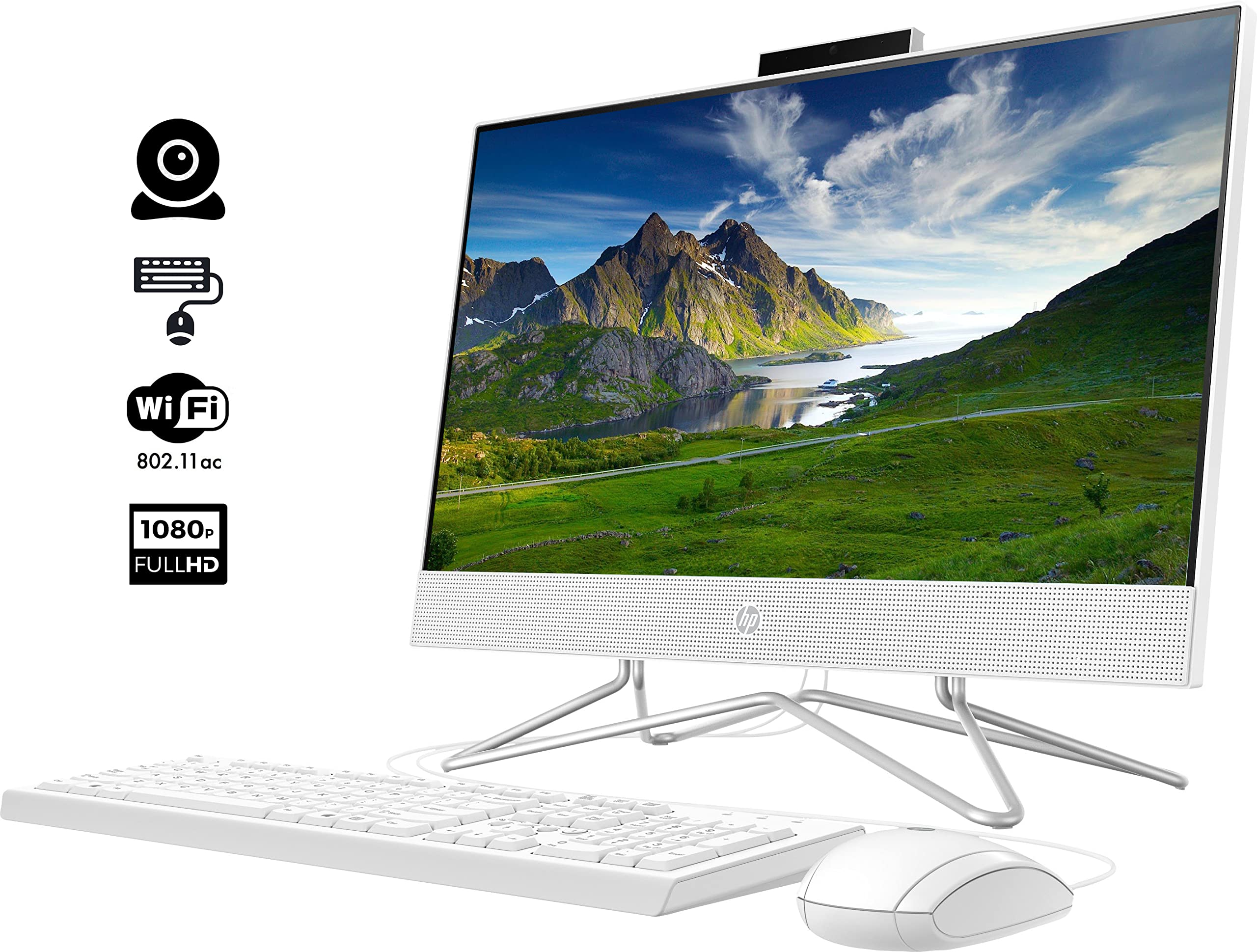 HP 2022 Newest All-in-one Desktop, 21.5