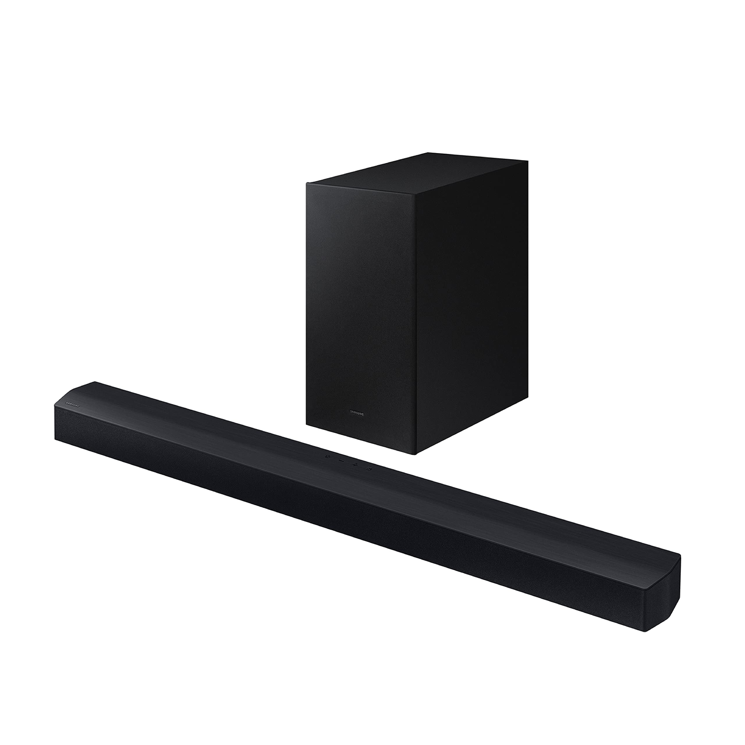 Samsung HW-B550/ZA 2.1ch Soundbar with Dolby Audio, DTS Virtual:X, Subwoofer Included, Adaptive Sound Lite, Bluetooth Multi-Device Connection, Wireless Surround Compatible, 2022, Black