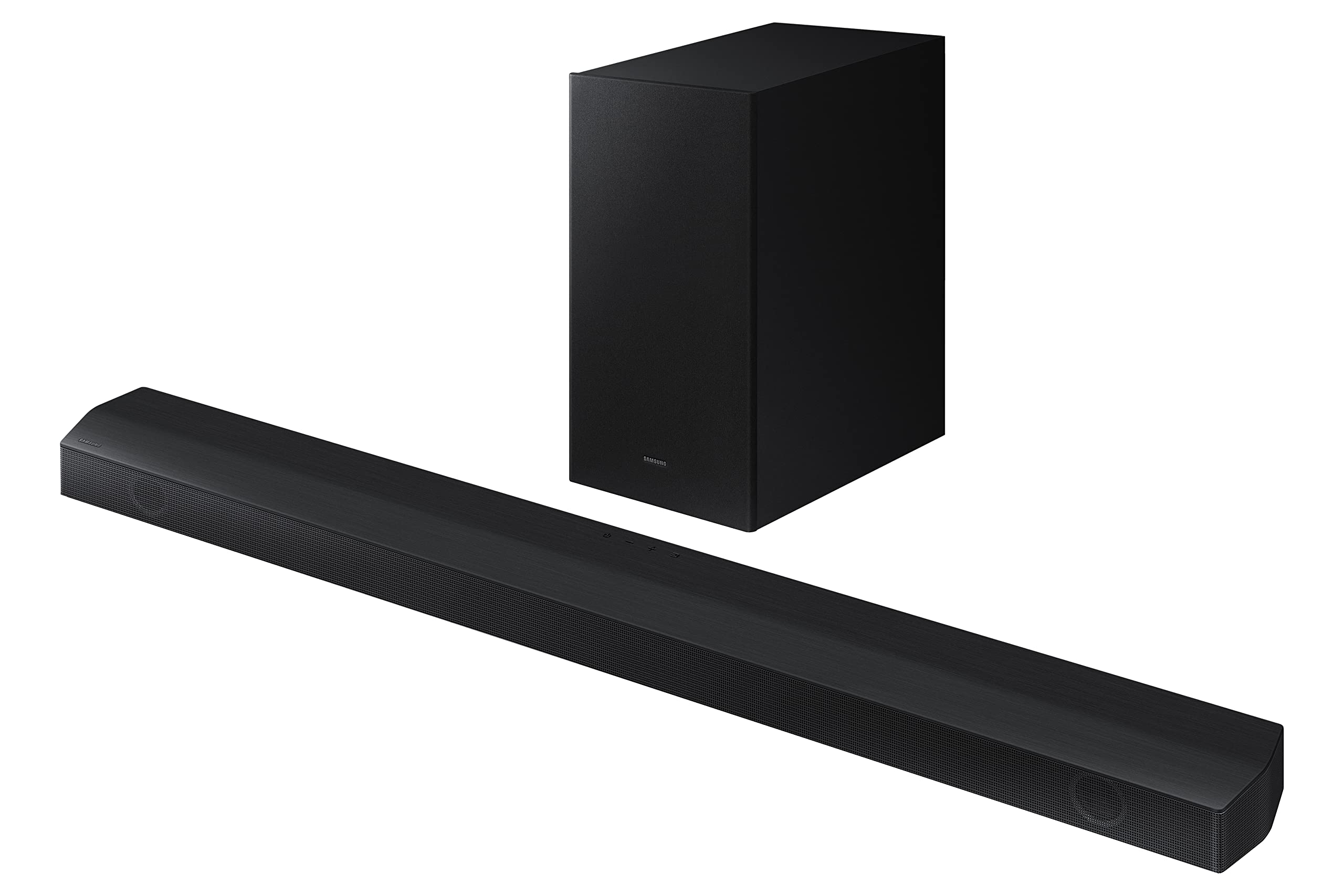 Samsung HW-B550/ZA 2.1ch Soundbar with Dolby Audio, DTS Virtual:X, Subwoofer Included, Adaptive Sound Lite, Bluetooth Multi-Device Connection, Wireless Surround Compatible, 2022, Black