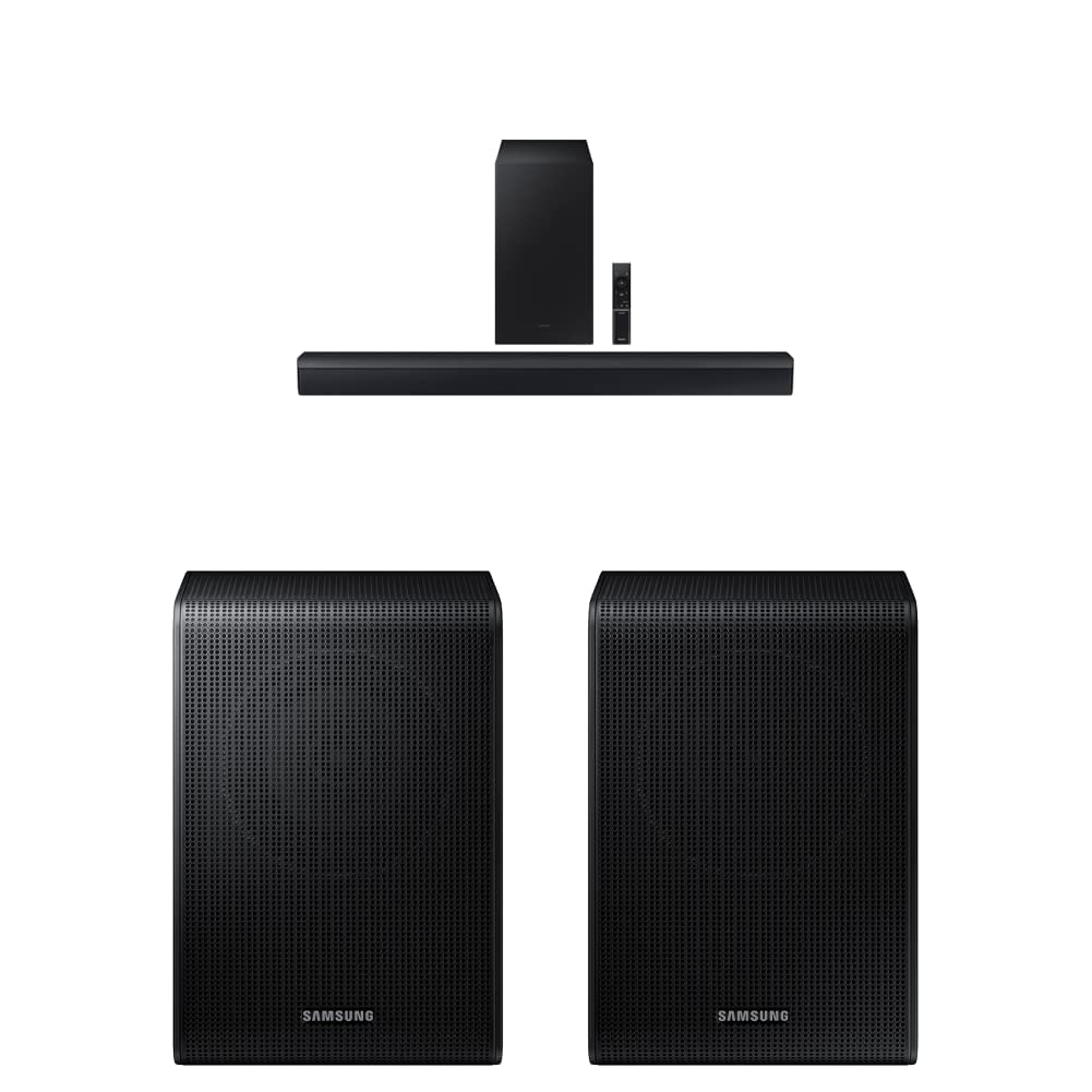 Samsung HW-B550/ZA 2.1ch Soundbar with Dolby Audio, DTS Virtual:X, Subwoofer Included, Adaptive Sound Lite, Bluetooth Multi-Device Connection, Wireless Surround Compatible, 2022, Black