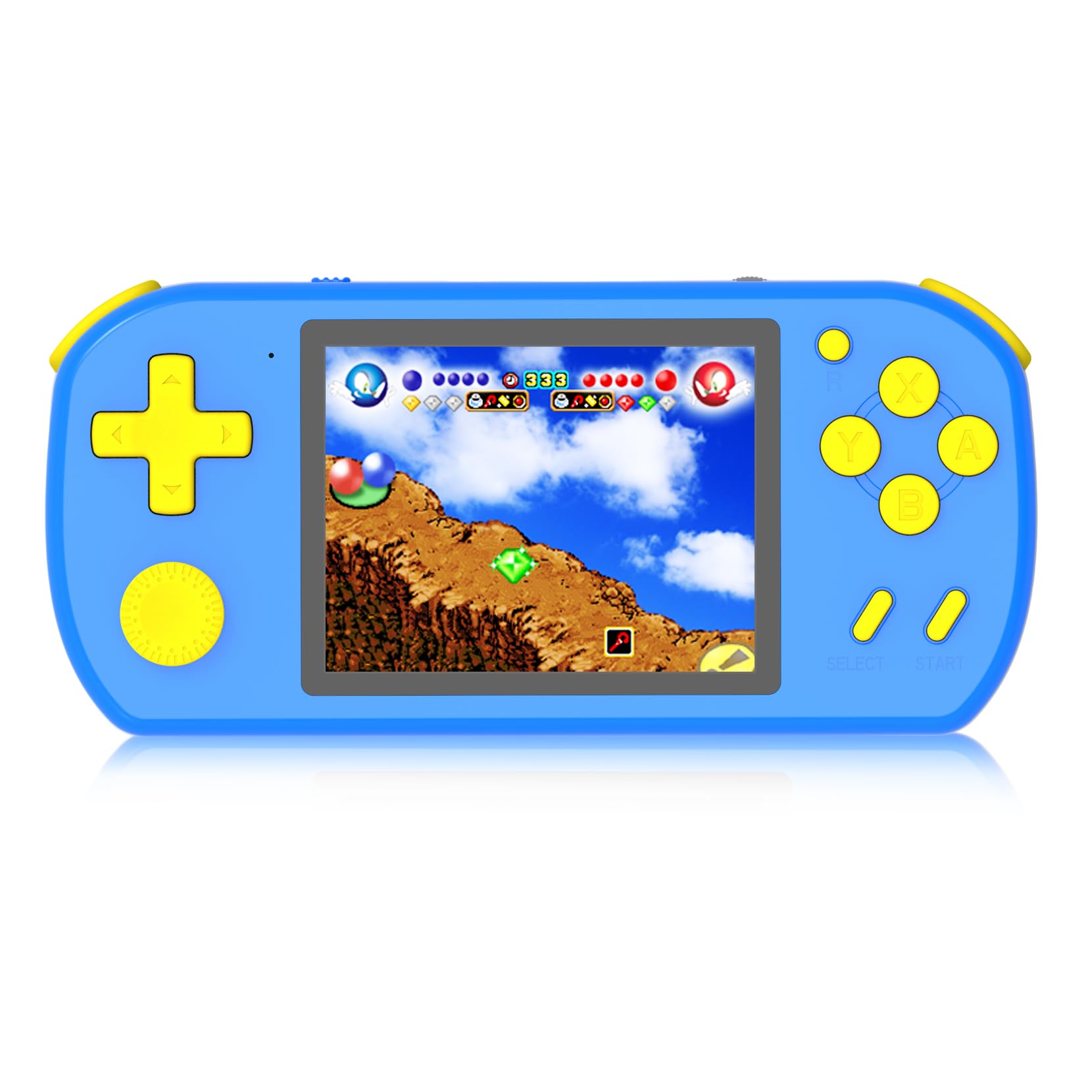 TEBIYOU Handheld Game Console for Kids Preloaded 218 Retro Video Games, Portable Gaming Player with Rechargeable Battery 3.0