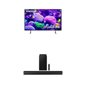 SAMSUNG 43-Inch Class Crystal UHD 4K DU7200 Series HDR Smart TV w/Object Tracking Sound Lite, PurColor, Motion Xcelerator, Mega Contrast, Q-Symphony (UN43DU7200, 2024 Model)