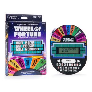 Educational Insights Wheel of Fortune Game – Handheld Electronic Game, Puzzle Games for Kids and Adults, Wheel of Fortune Gifts for Ages 8+, Easter Basket Stuffers