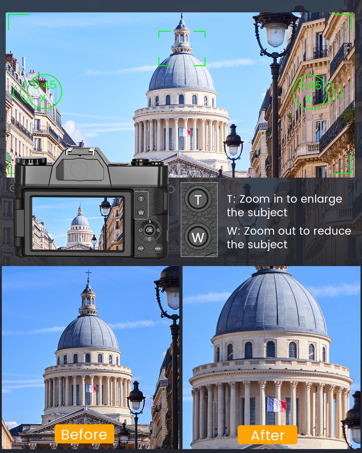 2024 Upgrade VJIANGER Digital Camera for Photography 4K 56MP Vlogging Camera for YouTube with WiFi, 180° Flip Screen, 16X Digital Zoom, 52mm Lens, 2 Batteries, 32GB Micro SD Card(Pink)
