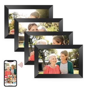 Frameo 10.1 Inch WiFi Digital Picture Frame, 1280×800 HD IPS Touch Screen Photo Frame Electronic, 16GB Memory, Auto-Rotate, Wall Mountable, Share Photos/Videos via Frameo App from Anywhere