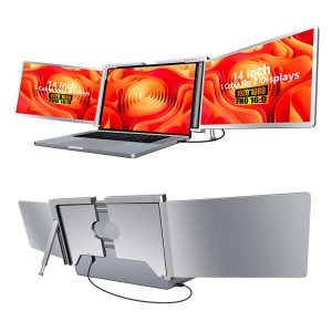 MNN Portable Monitor 15.6inch FHD 1080P USB C HDMI Gaming Ultra-Slim IPS Display w/Smart Cover & Speakers,HDR Plug&Play, External Monitor for Laptop PC Phone Mac (15.6” 1080P)
