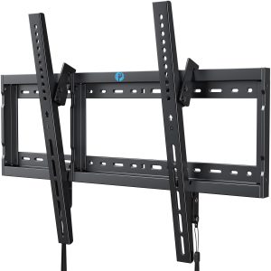 Pipishell UL Listed Tilt TV Wall Mount Bracket Low Profile for Most 37-75 Inch LED LCD OLED Plasma Flat Curved TVs, Large Tilting Mount Fits 16″-24″ Wood Studs Max VESA 600x400mm Holds up to 132lbs