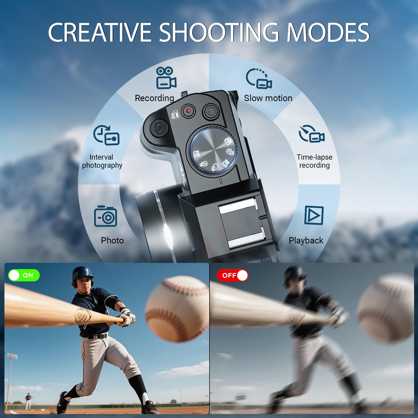 4K 48MP Digital Camera with Autofocus & Anti-Shake - Vlogging Camera for YouTube with 3