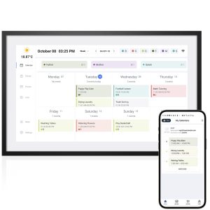 APOFIAL Digital Calendar, 10.1 inch Digital Calendar FHD Resolution 1920 * 1080,Smart Touchscreen Interactive splay for Family Schedules,Remote control via mobile app -32G&5G