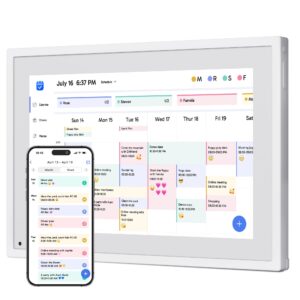 Dragon Touch 10.1 inch Digital Calendar Chore Chart – Interactive Touchscreen, Smart Family Planner, Hearth Display Desk Digital Calendar Seamless Scheduling