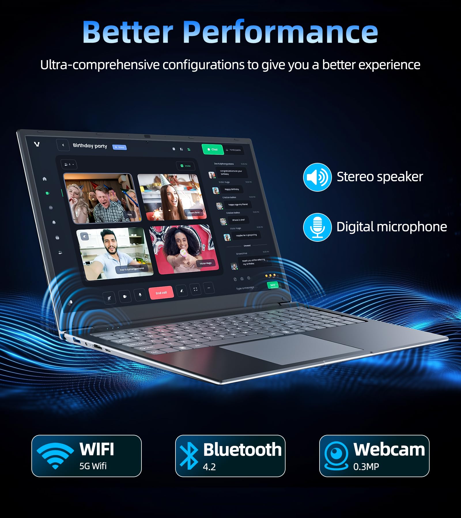 Naclud Windows 11 Laptops, 17.3 Inch Laptop Computer with Core i3 Processor, 4GB DDR3 128GB SSD(Expandable 1TB), 60800mWh Battery, FHD IPS Display, Type-C, HDMI, 5G WiFi, BT4.2, Webcam, USB3.2