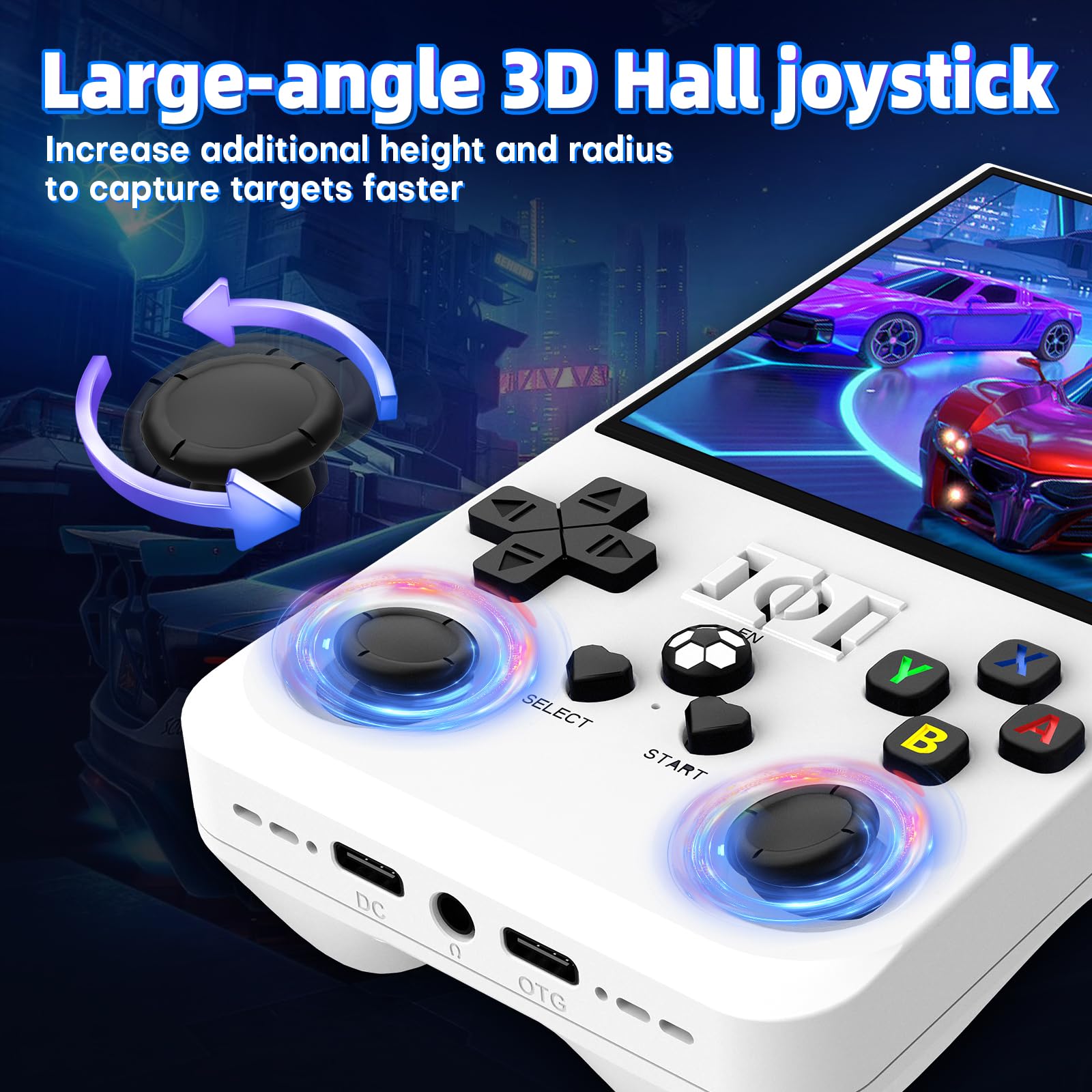 R36 Max Retro Handheld Game Console, Video Game Console with 64G Built-in 18000+ Games, 4000mAh Rechargeable, Support 30+ Simulators, Linux System, 4.0 Inch IPS Screen Portable Pocket Arcade, Black