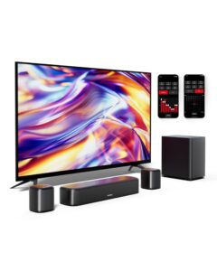 ULTIMEA 5.1 Sound Bar with Virtual Surround Sound System for TV, Sound Bar for Smart TV with 2 Surround Speakers for Home Theater, App Control, Wired Subwoofer, Peak Power 250W, Opt/AUX/BT, Aura A30