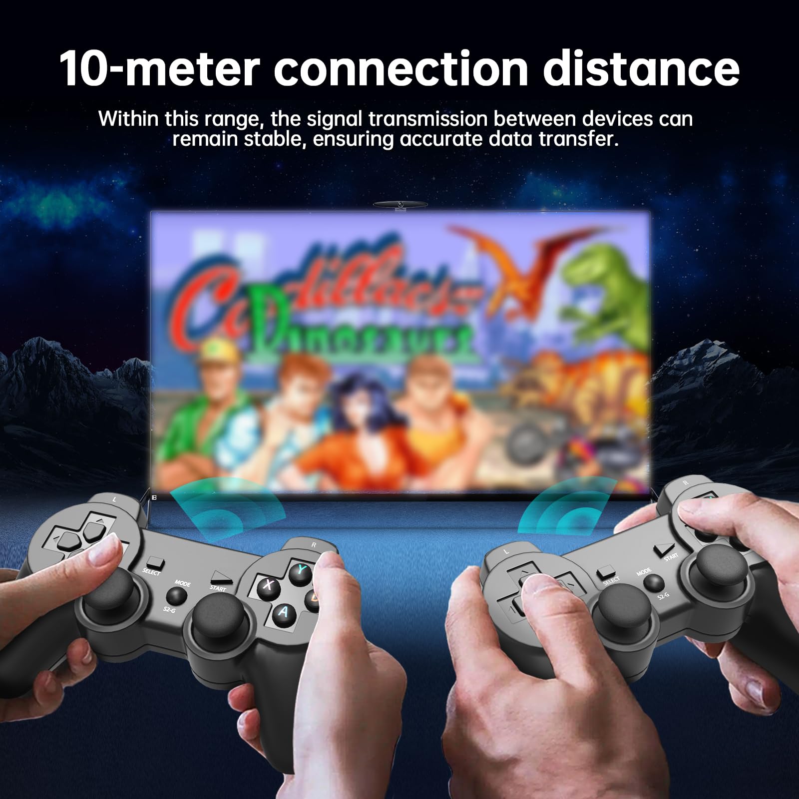 Wireless Retro Game Console, Retro Game Stick with Built-in 9 Emulators, 64GB,20,000+ Games, 4k Definition, and 2.4GHz Wireless Controller, Plug and Retro Play Video Games for TV(Black) One