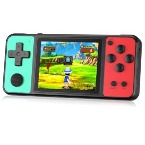 KAVOYI 32 Bit Handheld Games for Kids Built-in 139 Video Games,3.0″ IPS Screen Rechargeable Portable Arcade Gaming Player,Electronic Toys for Boys Girls Birthday Xmas Gift Blue-Red