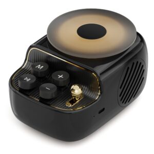 RichBird Speakers Bluetooth Wireless, 3 in 1 Protable Cute Speakers with Aromatic Tray, Vintage Record Player Look, Adjustable Ambient Lights for Home Office Decor, Gifts for Mother, Girlfriend, Men