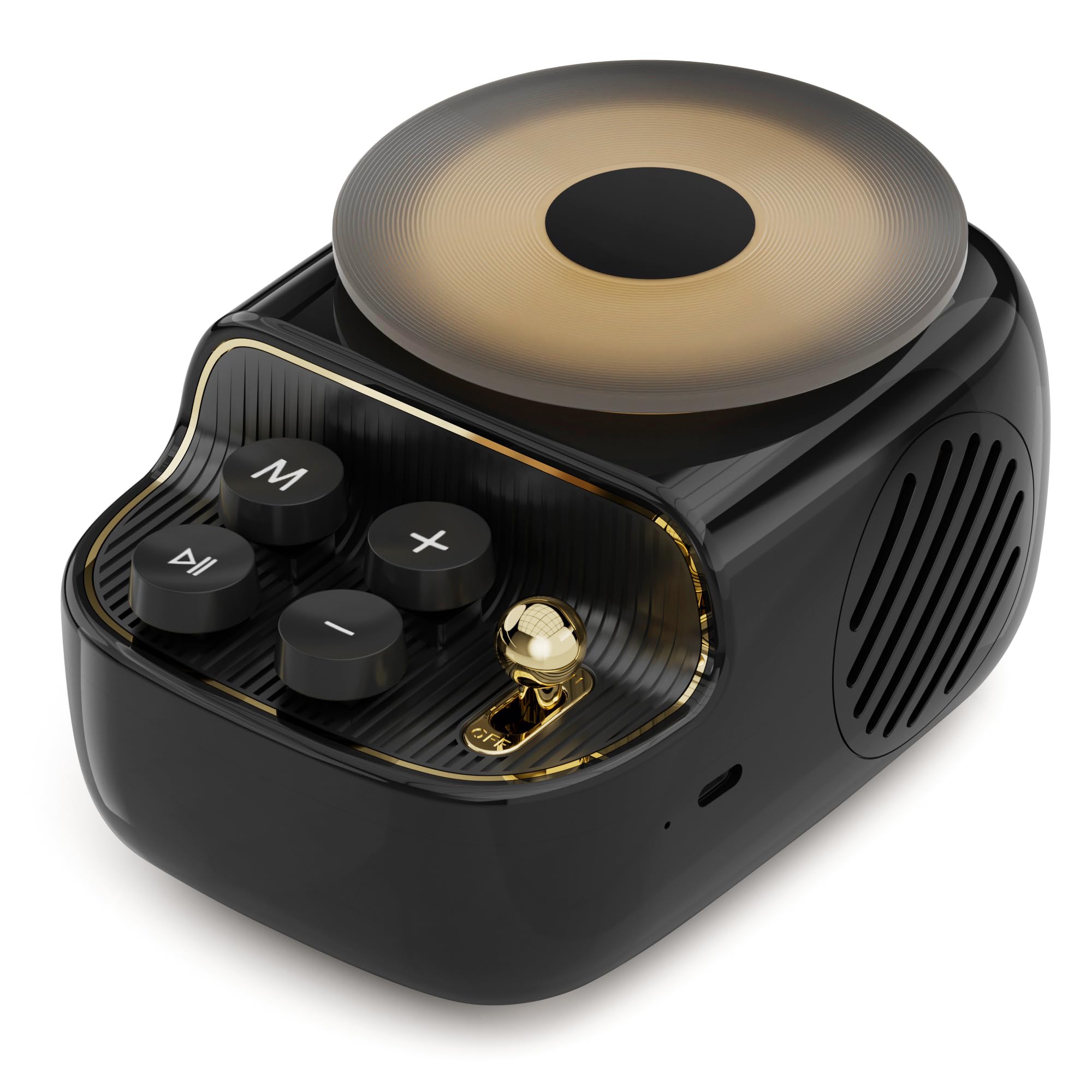 RichBird Speakers Bluetooth Wireless, 3 in 1 Protable Cute Speakers with Aromatic Tray, Vintage Record Player Look, Adjustable Ambient Lights for Home Office Decor, Gifts for Mother, Girlfriend, Men