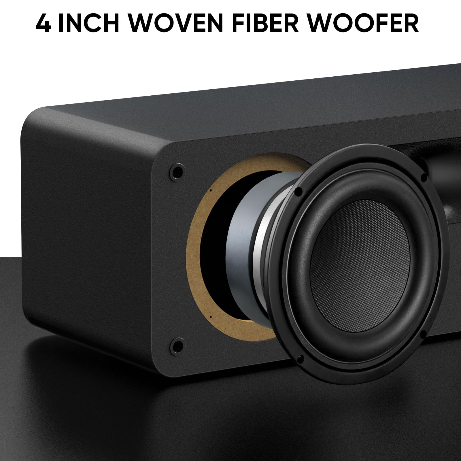 Saiyin Slim Center Channel Speaker,for Desktop Stereo or Home Theater Surround Sound, Dual 3.5