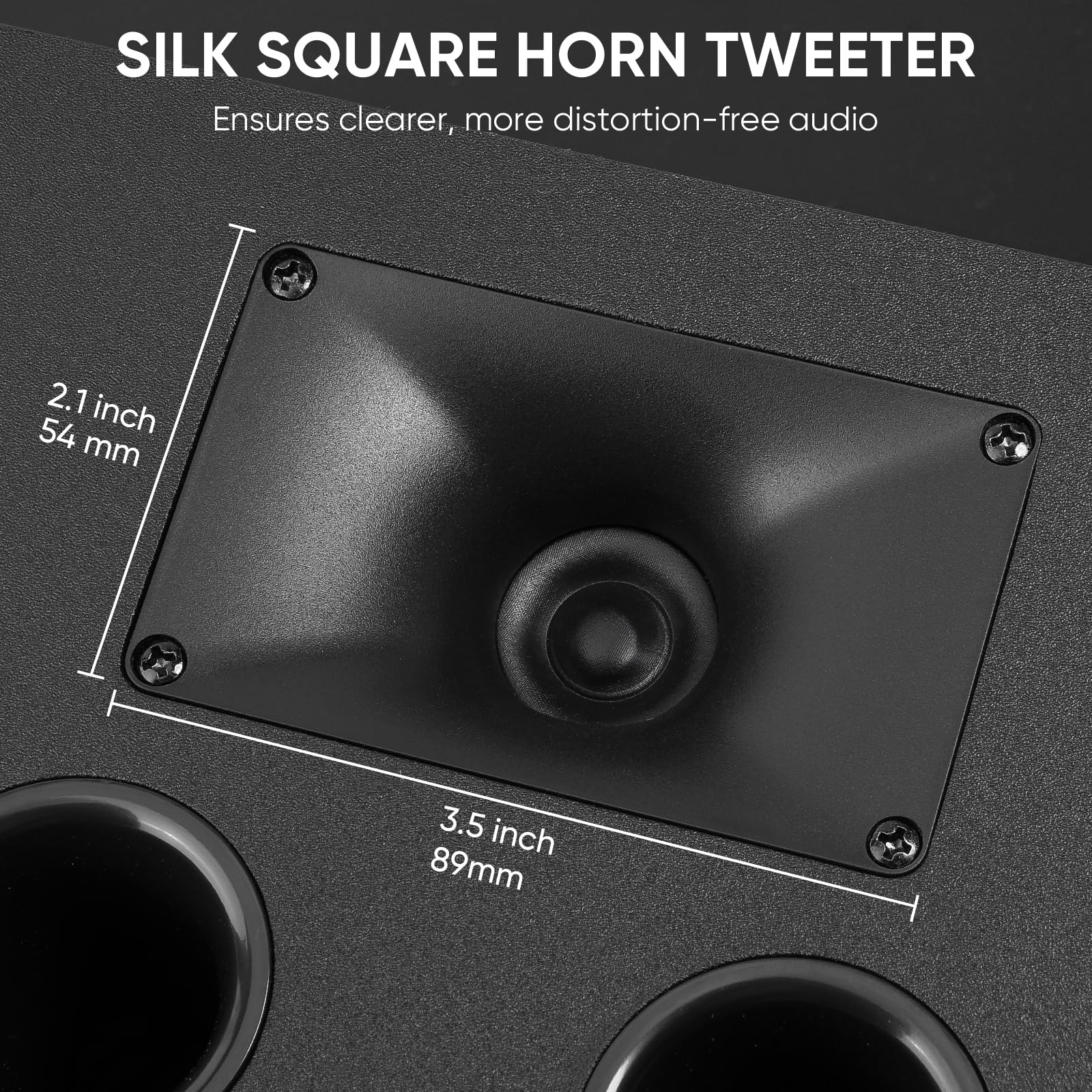 Saiyin Slim Center Channel Speaker,for Desktop Stereo or Home Theater Surround Sound, Dual 3.5