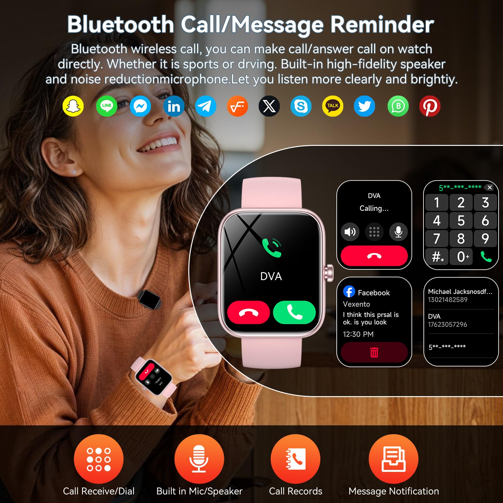 Smart Watch with Alexa Built-in, 1.83
