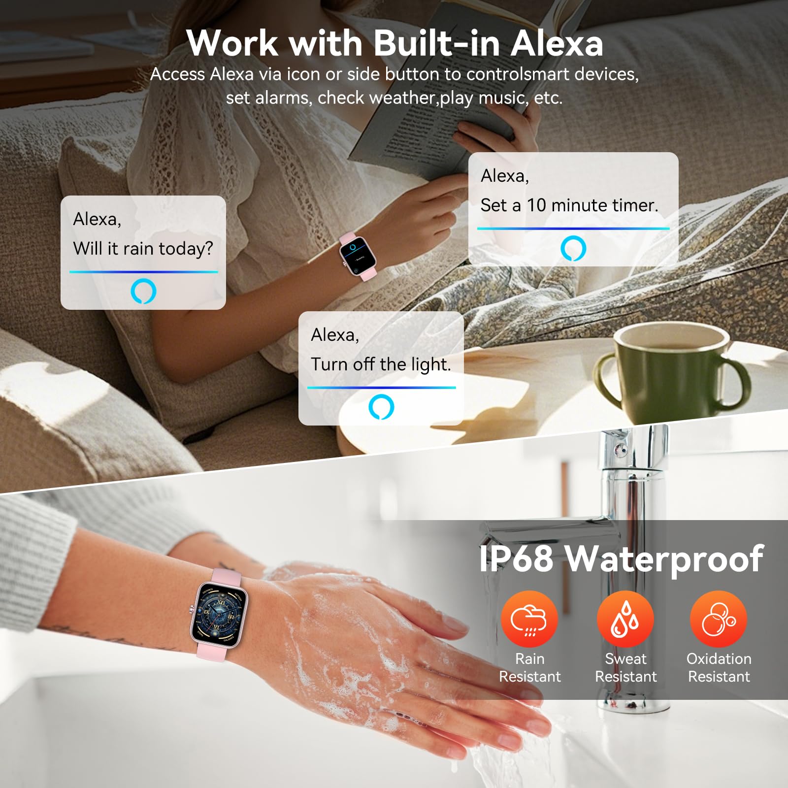 Smart Watch with Alexa Built-in, 1.83