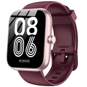 Smart Watch with Alexa Built-in, 1.83″ HD Touchscreen, Bluetooth Call/Make Calls, IP68 Waterproof Fitness Tracker with 120+ Sport Modes, 24/7 Heart Rate & Sleep Monitor for iOS/Android (Black)